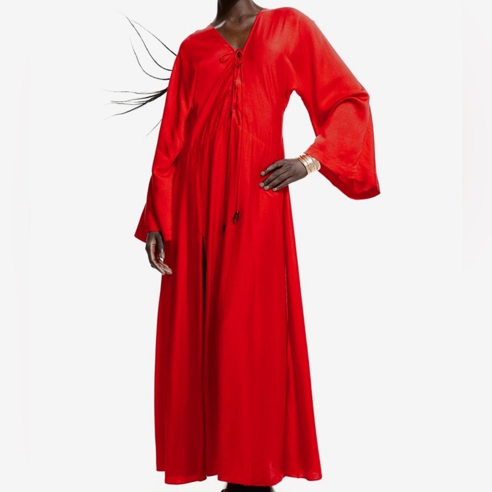 Hm kaftan dress with lacing small